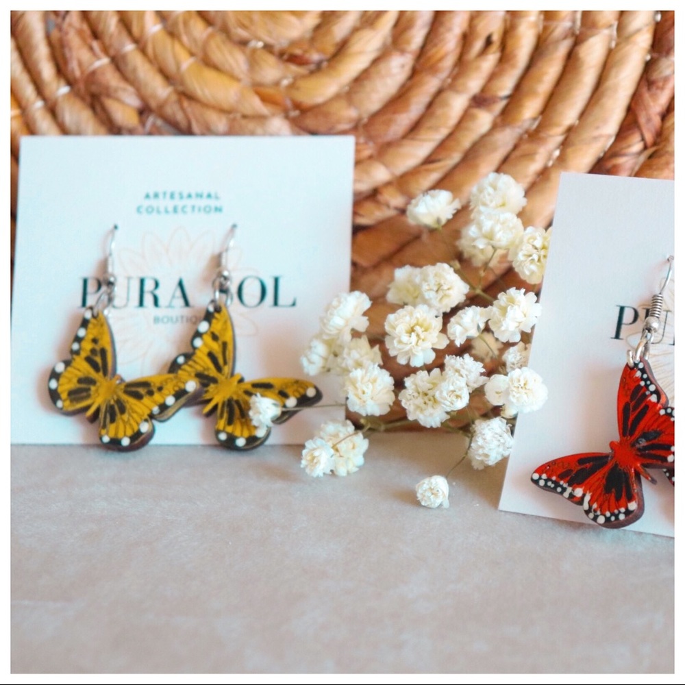 handmade butterfly earrings